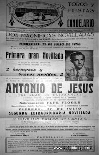 Cartel de fiestas de Candelario salamanca1956