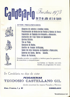Cartel de fiestas de Candelario Salamanca de 1973