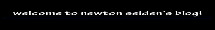Welcome to Newton Seiden's Blog!