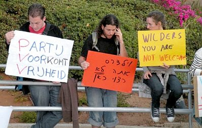 Geert Wilders — demo, Tel Aviv