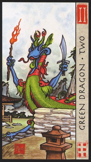 Tarot Feng Shui: Dos Dragón Verde