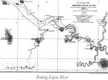 Map Of Batang Lupar River Where The War Expeditions