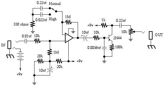 GuitarTech: Angry Beard III Electric Guitar Effect Schematic