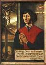 Copernicus praying before the crucifix
