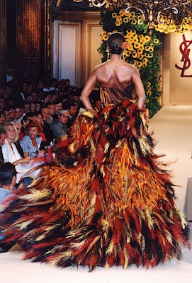 I'm NOT Crazy! - Examples of Incredible Feather Gowns ~ American Duchess