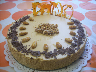 Tarta de bavarois de turrón