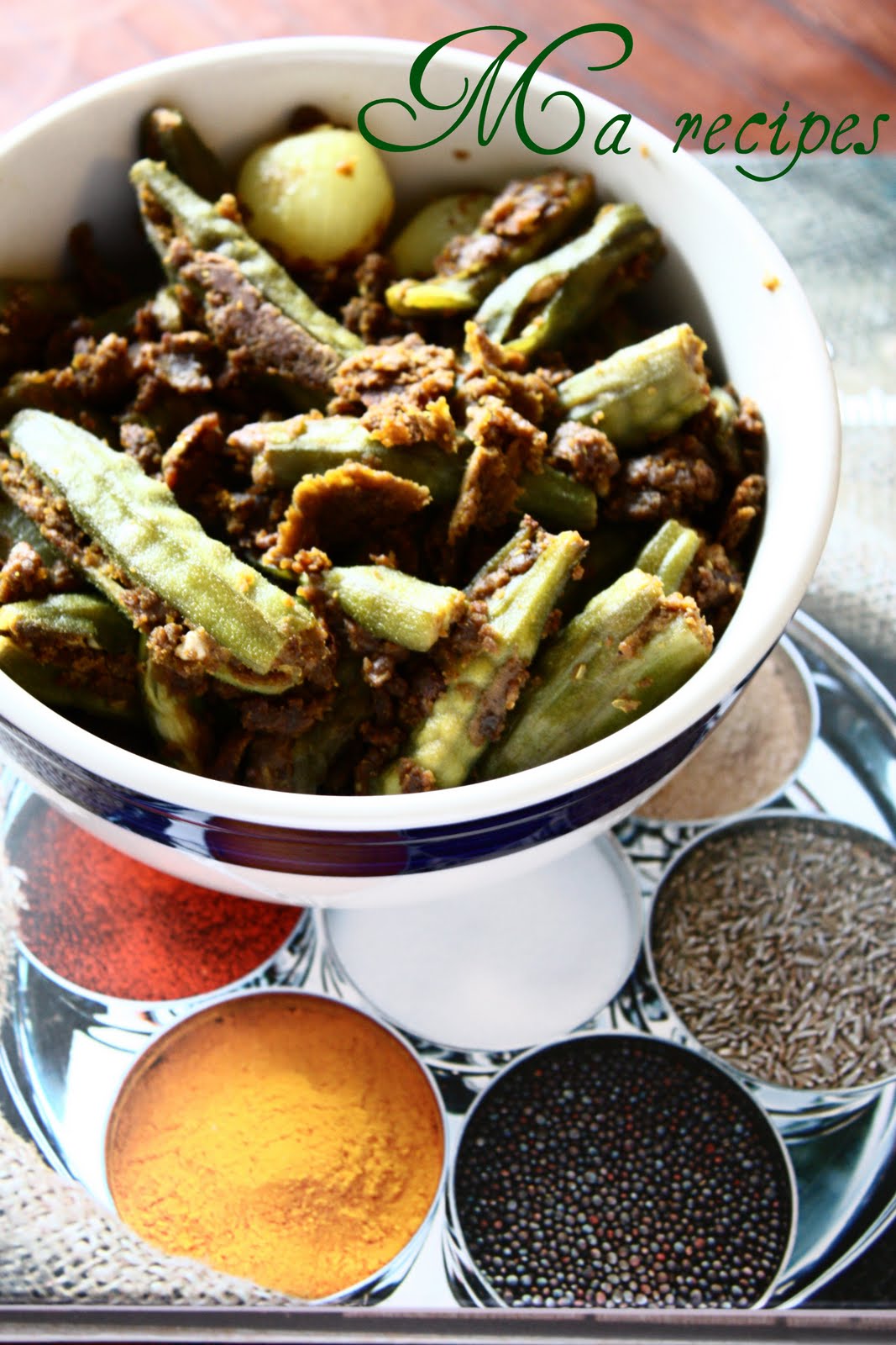 Ma recipes Besan Bhindi /Okra Stir Fry with gram flour
