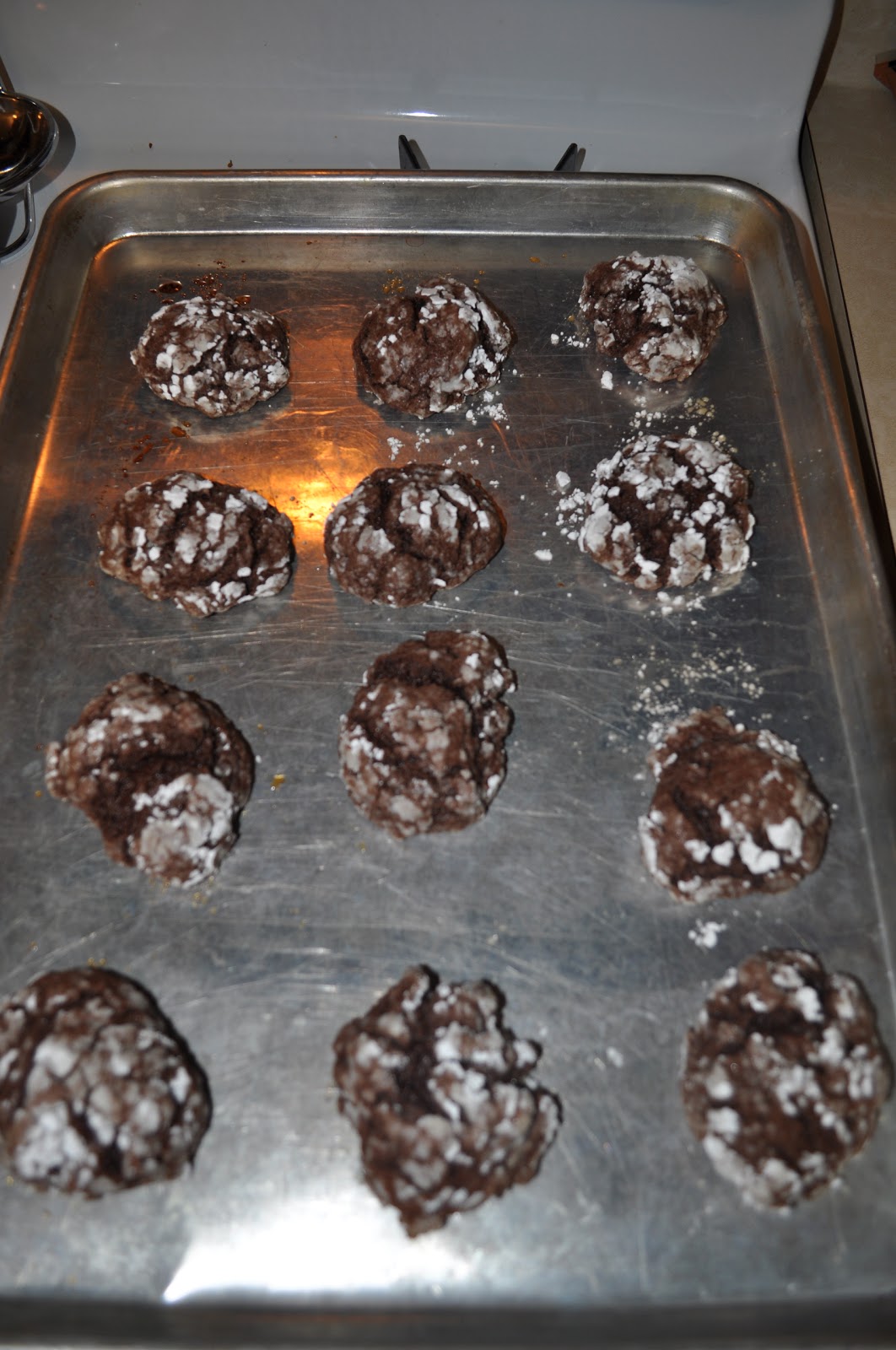emily's adventures Chocolate Gooey Butter Cookies via Paula Deen