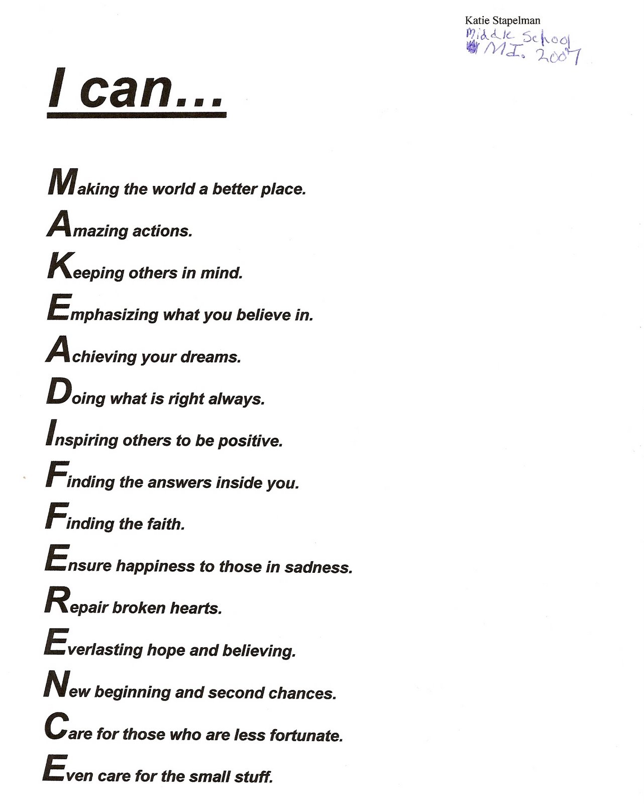  poem to make a difference