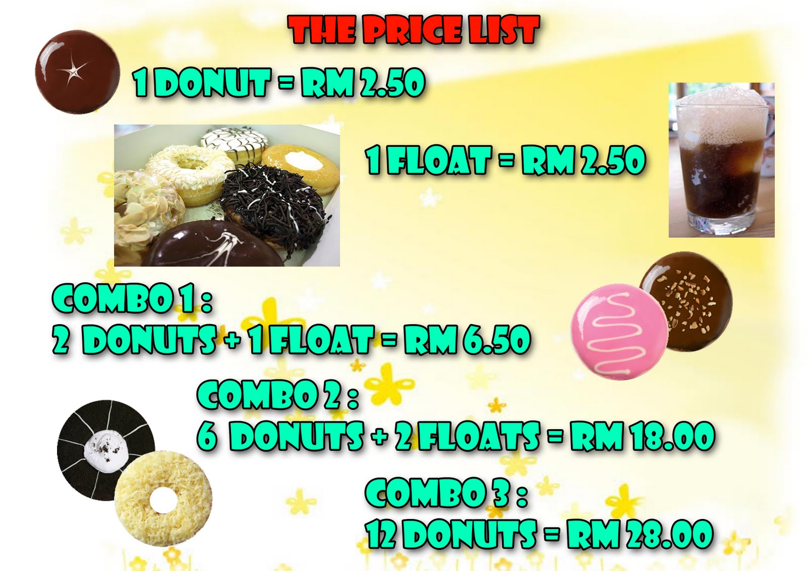 "O" Donuts The Price List
