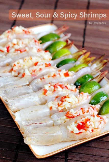 Little Inbox Recipe ~Eating Pleasure~: Sweet, Sour and Spicy Shrimps