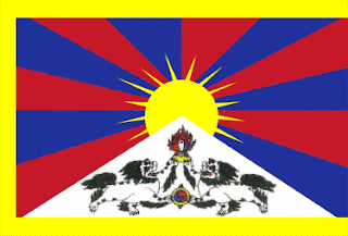 tibetan flag with snow lions