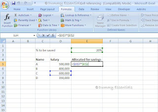 Dummy Essentials: Cell Referencing In Excel 2007