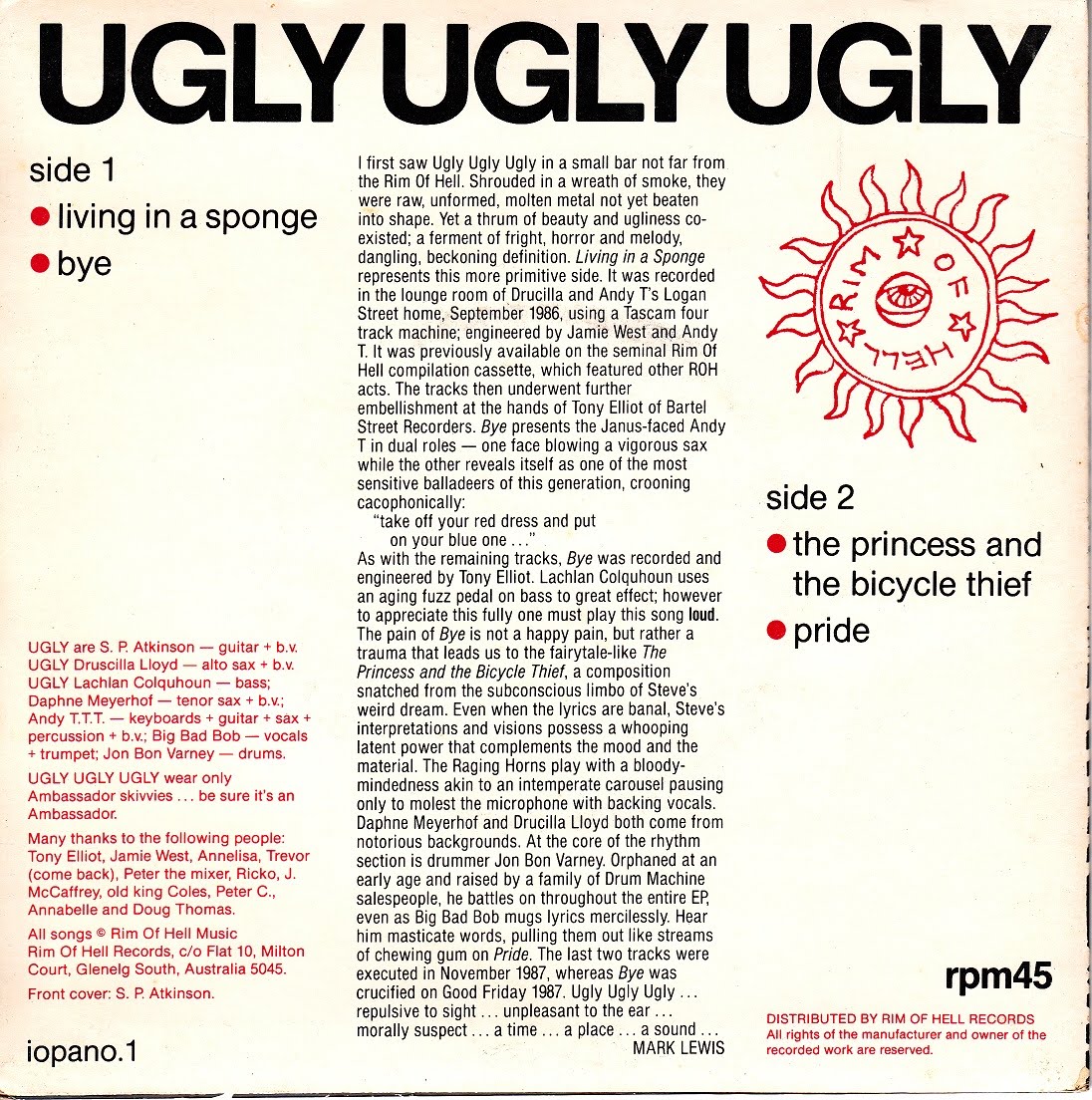 The Licorice Lounge Ugly Ugly Ugly EP
