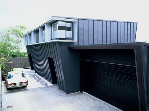 Arquitectura de Casas: Casa moderna compacta en Nueva Zelanda.