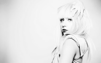 Lady Gaga Black and White Wallpaper