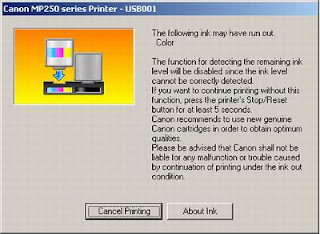 Error E16 Pada Printer Canon MP258