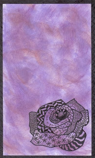Purple Rose Zentangle