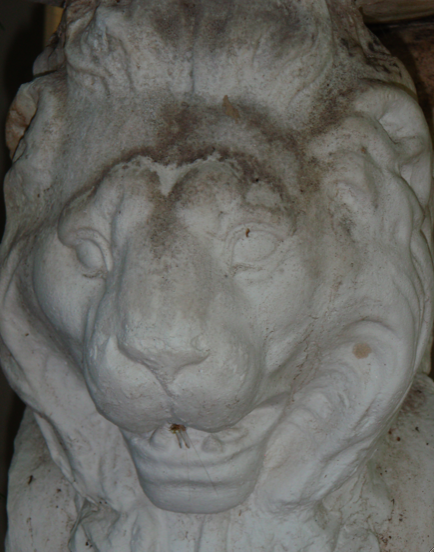 concrete lion