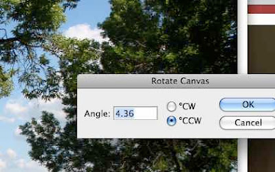 screen shot for photoshop tutorial on how to straighten a photo