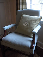 the upholstered chair