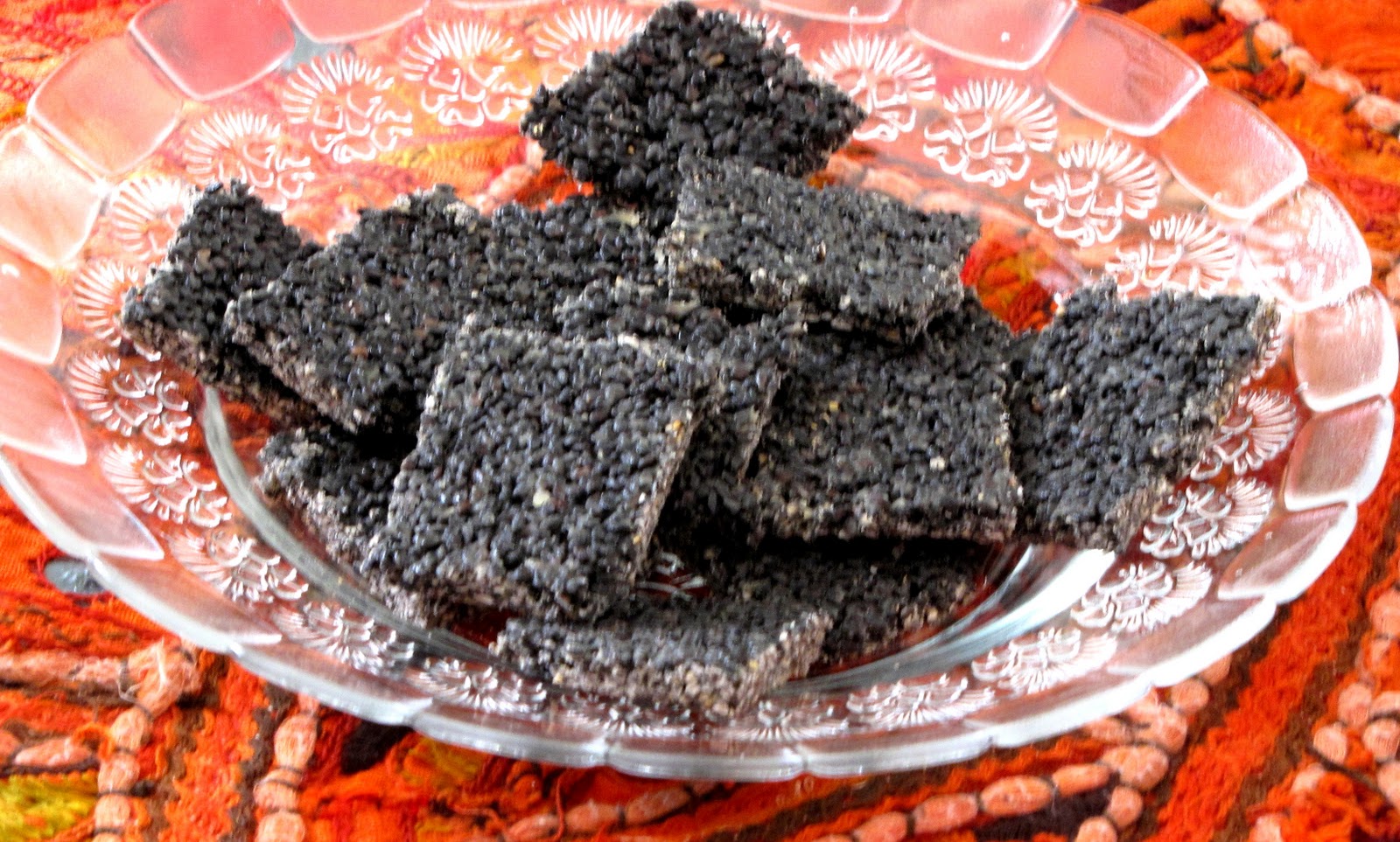themustardseed...... Black sesame seeds chikki
