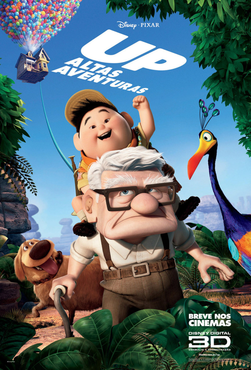 Da equipe indicada ao prêmio da Academia® formada pelo diretor Pete Docter (Monstros S.A.) e pelo co-diretor Bob Peterson chega Up, uma aventura cômica que decola (e eleva o astral) no verão norte-americano de 2009. Carl Fredricksen passou a vida toda sonhando em explorar o planeta e em aproveitar a vida ao máximo. Mas aos 78 anos de idade, parece que a vida o ignorou, até que uma reviravolta do destino (e um persistente Explorador de Terras Selvagens de 8 anos, chamado Russell) dá um novo sentido para sua vida. Up leva o público em uma emocionante aventura na qual a dupla improvável enfrenta uma região remota, vilões inesperados e animais selvagens. Quando à procura de aventura no próximo verão – olhe Up.
