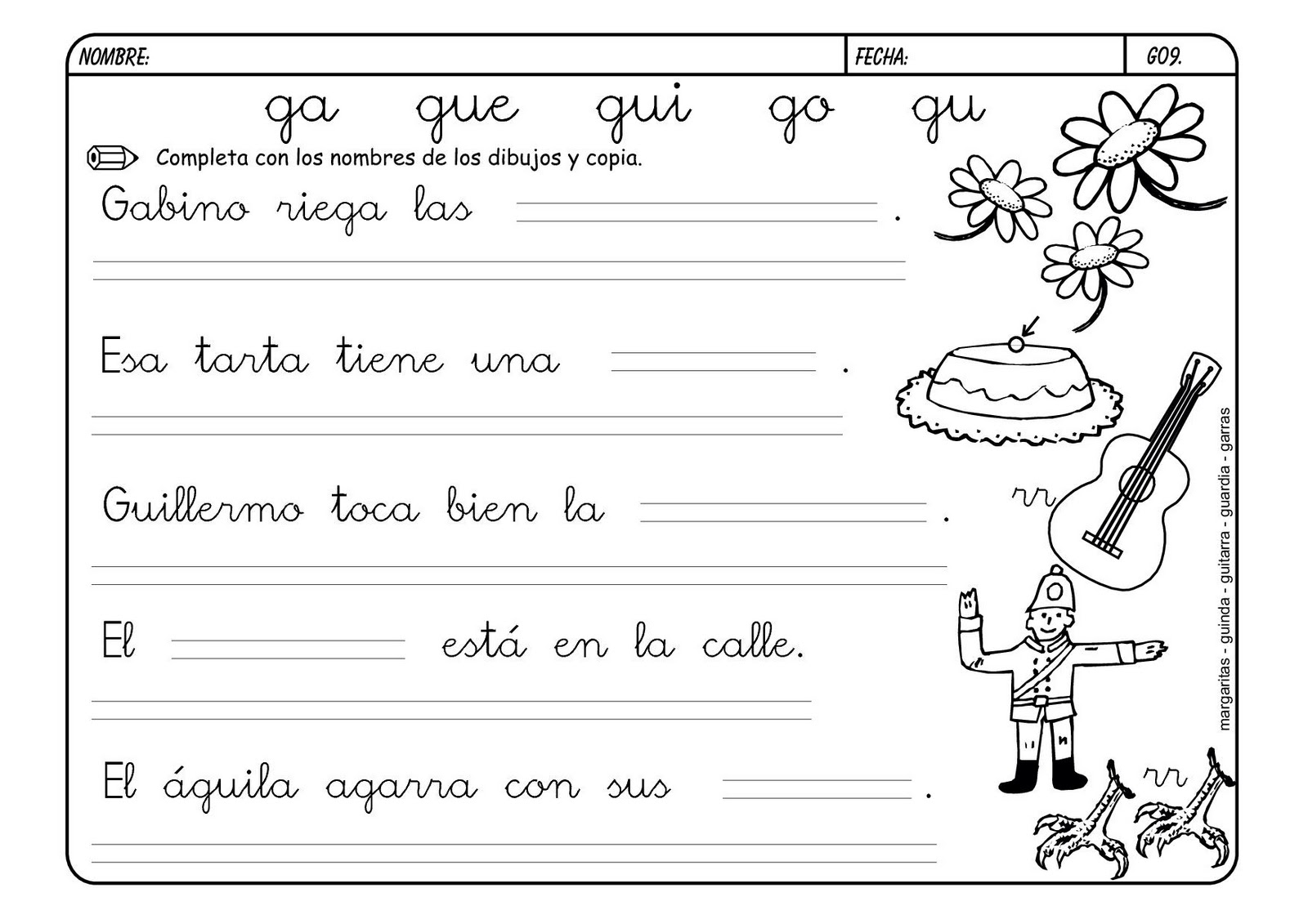 A BIT IN SPANISH, A BIT IN ENGLISH G/GU/GÜ