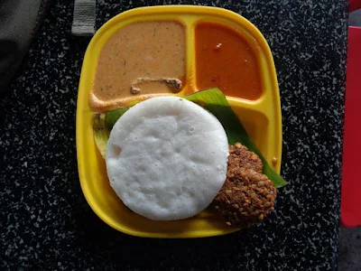 The best breakfast on a trip - idly and vada