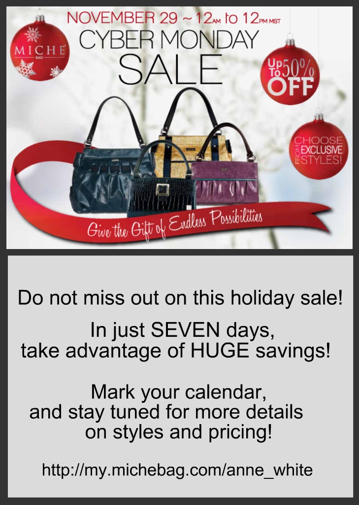 the white words my thoughts for the day Miche Bag Cyber Monday Sale!