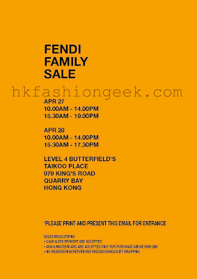Fendi warehouse sale Clearance