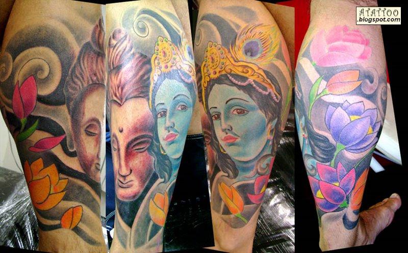 Fotos tatuaje con caras de mujeres en  cintura,  surrealista