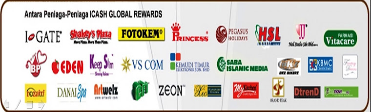Anda Boleh Berbelanja di Premis-Premis Berikut Dengan Kad e-shoppe ICASH GLOBAL REWARDS