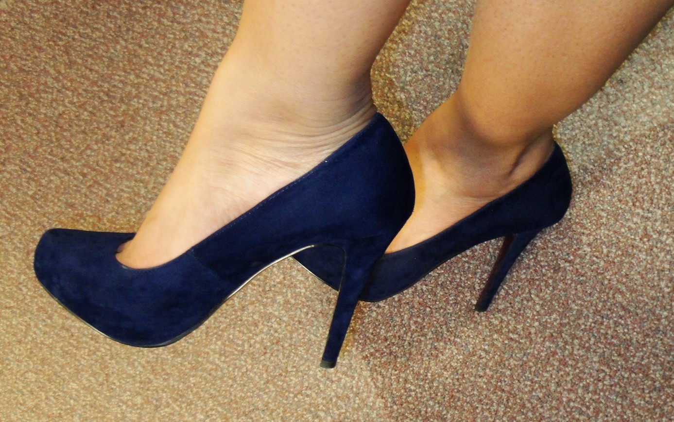 navy blue and grey shoes