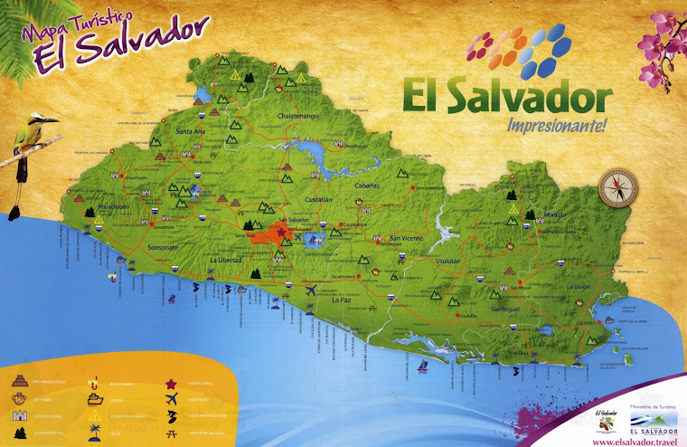 Mapa turistico de El Salvador