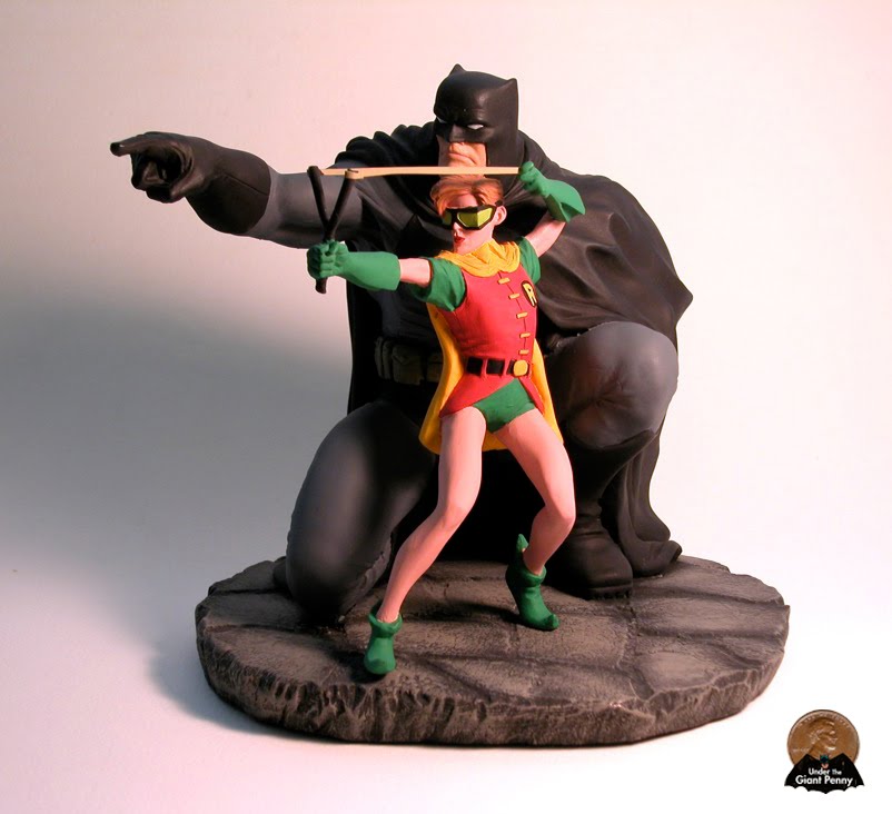 Under the Giant Penny: 1996 Dark Knight Returns statue