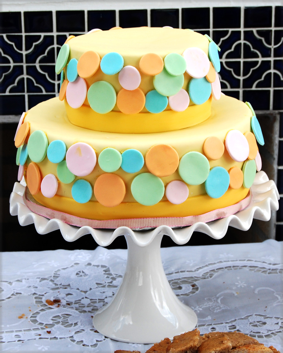 Leelees Cakeabilities Pastel Circles Bridal Shower Cake