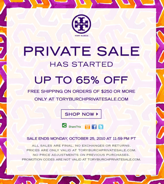 Tory Burch Private Sale - Savvy in San Francisco