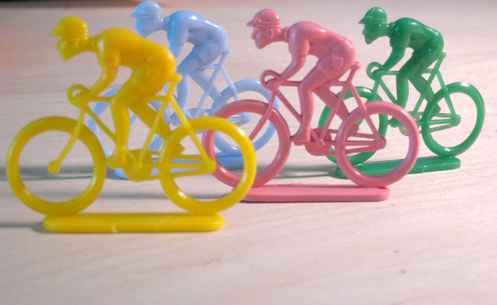 cyclist toy figures