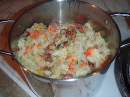 cabbage with smoked turkey