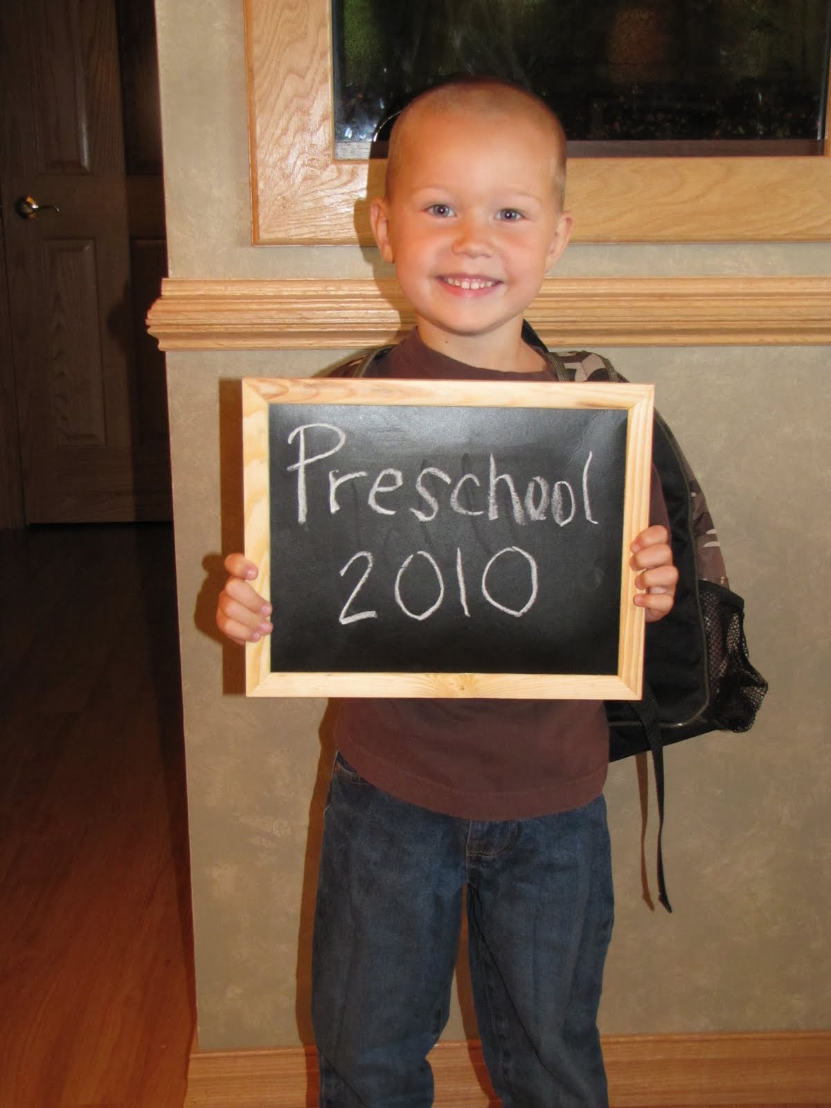 Sustainably Chic Designs First Day of Preschool & Chalkboard Frame