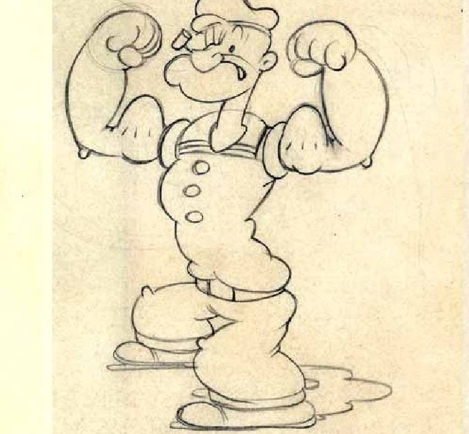Popeye Drawing // How To Draw Popeye The Sailor Man // Cartoon Drawing // Pencil  Sketching - YouTube