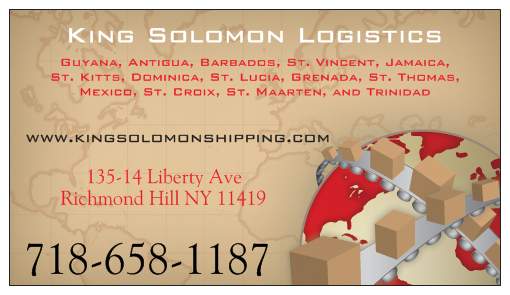 KING SOLOMON SHIPPING - Richmond Hill Branch