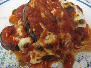 simple eggplant bake with fresh mozzarella