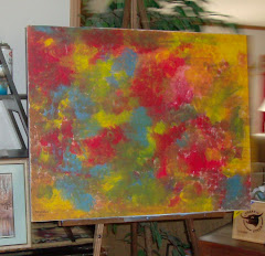 An Acrylic Abstract Titled: Flowers