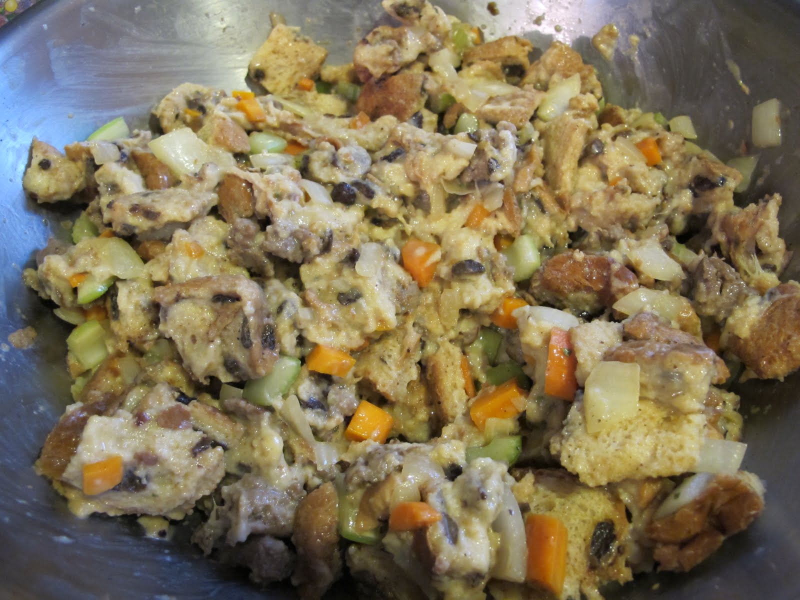 Classy Eats Jessica's Raisin Bread Stuffing.