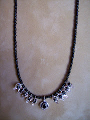 Black silver necklace