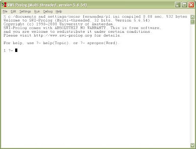 Oscar Fernandez Asuncion: Programacion Logica : swi-prolog , Interfaces