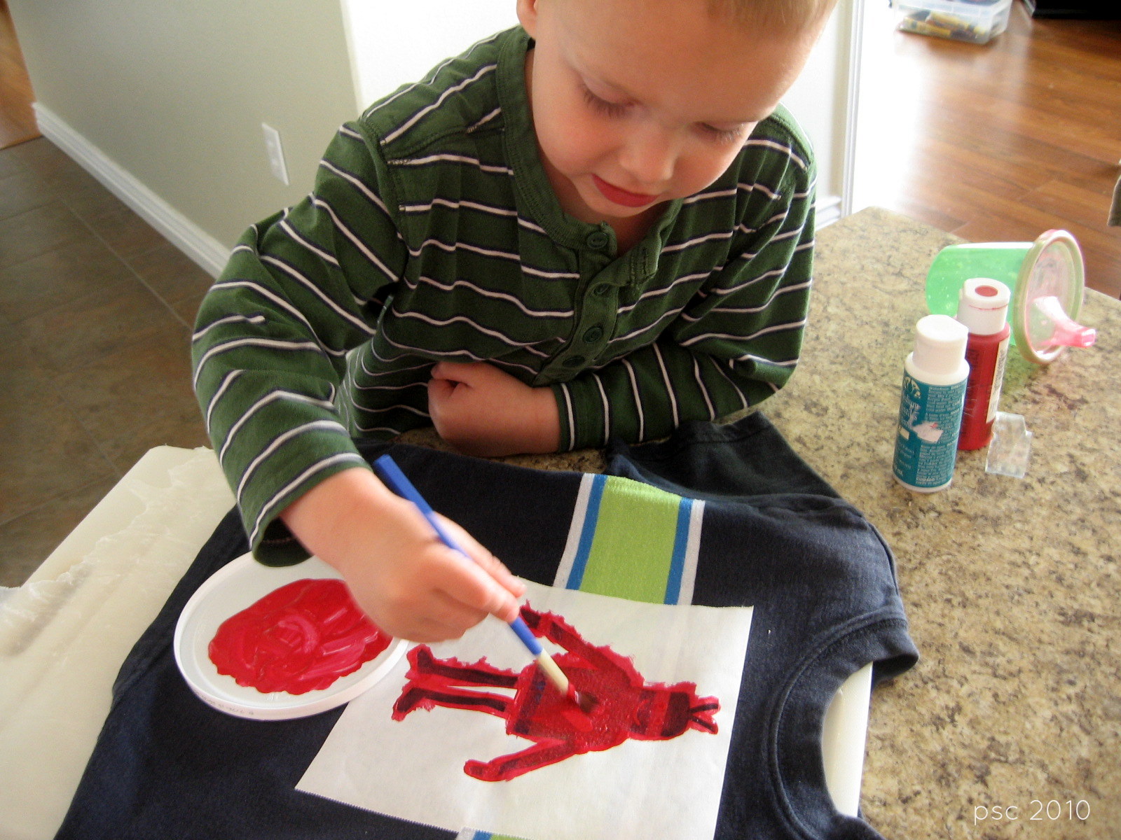Pickup Some Creativity Painting A Shirt With My Little Boy