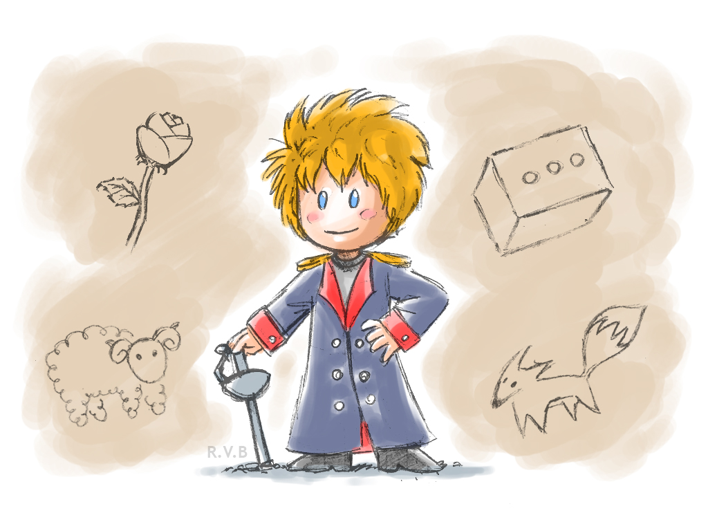 Рисунок маленький принц легкий